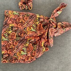 Sarong with Matching Scrunchy Set